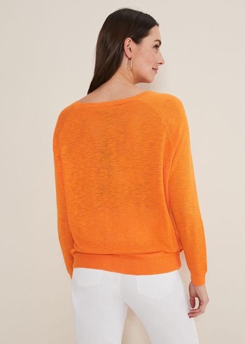 Phase Eight Melina Wrap Hem Knitwear Orange Canada | VDJBMW-725